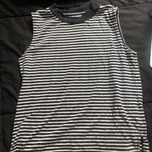 Everlane Navy Striped Muscle Tank